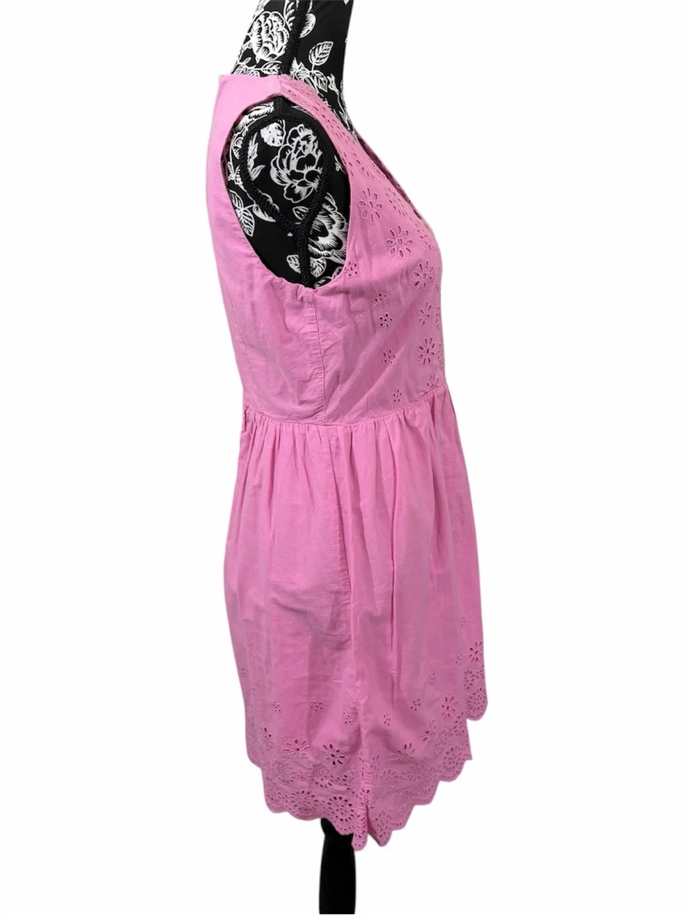 J. Crew‎ Pink Cotton Sundress with Eyelet Detail